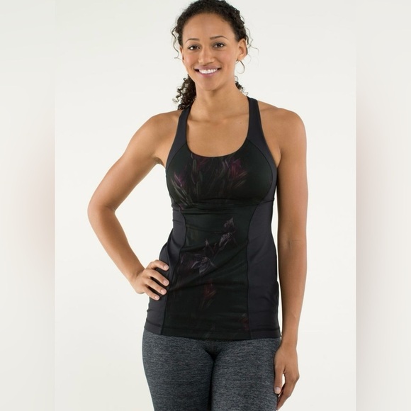 Lululemon Energy Tank Midnight Iris Multi / Black Size 4 - Picture 4 of 12